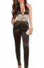 SCOASE DIN STOC - Salopeta Delyna Black-Beige