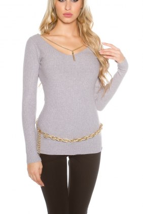 Pulover Greta Grey din Colectia de PULOVERE / CARDIGANE