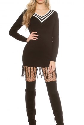 Rochie tricot Bexy Black din Colectia de ROCHII TRICOT