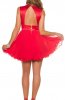 ROCHII ELEGANTE - Rochie baby doll Tyna Red-Silver