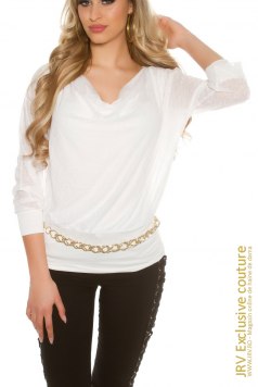 Bluza Nawar White - Magazin online haine de dama Fashion