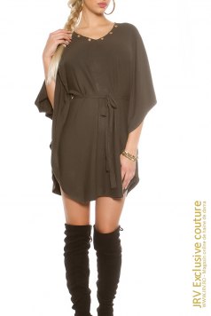 Rochie tricot Emory Khaki - Magazin online haine de dama Fashion