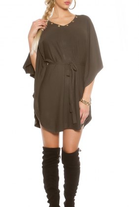 Rochie tricot Emory Khaki din Colectia de ROCHII TRICOT