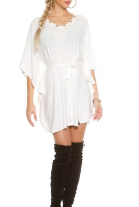 Rochie tricot Emory White din Colectia de ROCHII TRICOT