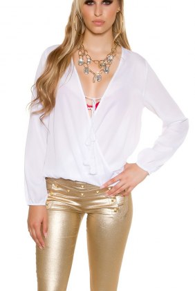 Bluza Nayfa White din Colectia de BLUZE