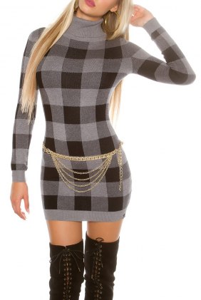 Rochie tricot Renata Grey din Colectia de ROCHII TRICOT