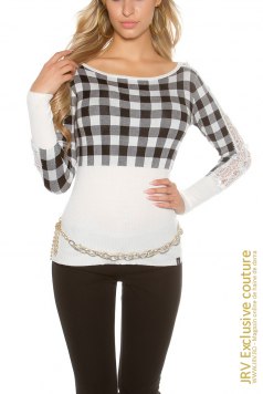Pulover Rany White - Magazin online haine de dama Fashion