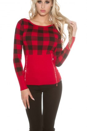 Pulover Ynga Red din Colectia de PULOVERE / CARDIGANE