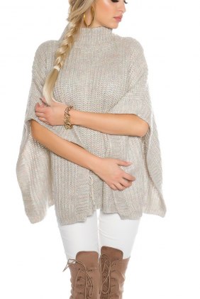 Poncho Savya Grey din Colectia de CARDIGANE / PONCHO