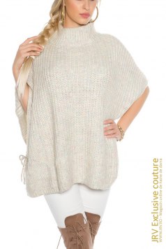 Poncho Savya White - Magazin online haine de dama Fashion