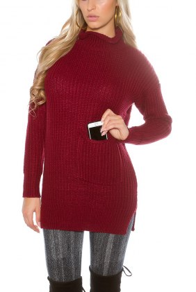 Pulover Yulissa Bordeaux din Colectia de PULOVERE / CARDIGANE