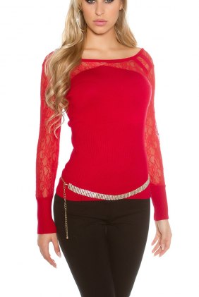 Pulover Tora Red din Colectia de PULOVERE / CARDIGANE