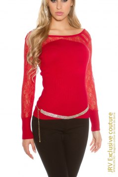 Pulover Tora Red - Magazin online haine de dama Fashion