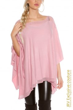 Poncho Arden Pink - Magazin online haine de dama Fashion