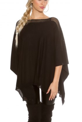 Poncho Arden Black din Colectia de CARDIGANE / PONCHO