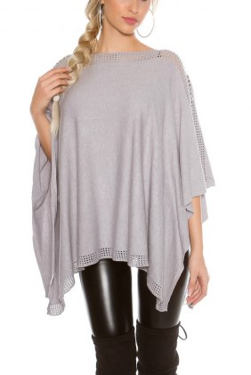 Poncho Arden Grey din Colectia de CARDIGANE / PONCHO