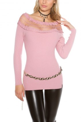 Pulover Xenya Pink din Colectia de PULOVERE / CARDIGANE