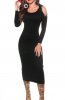 ROCHII TRICOT - Rochie tricot Hellena Black