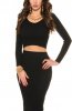 FUSTE - Fusta tricot Dya Black