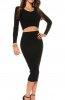 FUSTE - Fusta tricot Dya Black