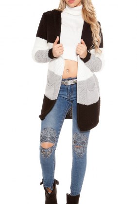 Cardigan Mora Black din Colectia de CARDIGANE / PONCHO