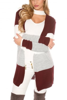 Cardigan Sabah Bordeaux din Colectia de CARDIGANE / PONCHO