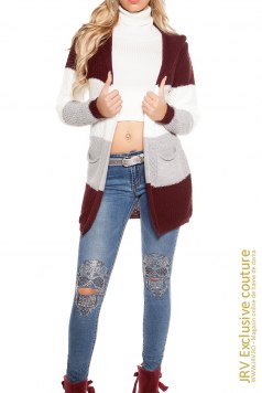 Cardigan Mora Bordeaux - Magazin online haine de dama Fashion