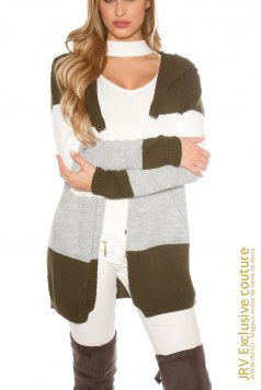 Cardigan Sabah Khaki - Magazin online haine de dama Fashion