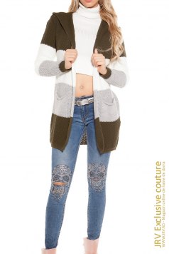 Cardigan Mora Khaki - Magazin online haine de dama Fashion
