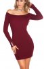 ROCHII TRICOT - Rochie tricot Ignatia Bordeaux