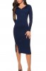ROCHII TRICOT - Rochie tricot Lea Navi