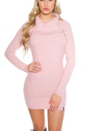 Rochie tricot Jamy Antique Pink din Colectia de ROCHII TRICOT