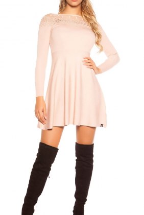 Rochie tricot Andra Pink din Colectia de ROCHII TRICOT