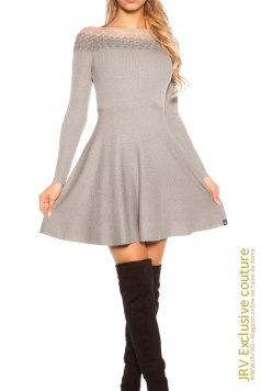Rochie tricot Andra Grey - Magazin online haine de dama Fashion