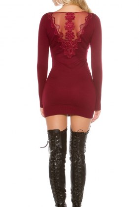 Rochie tricot Renee Bordeaux din Colectia de ROCHII TRICOT