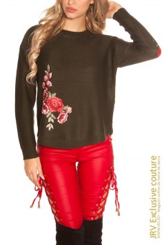 Pulover Harder Khaki - Magazin online haine de dama Fashion