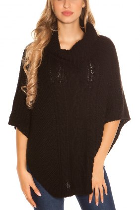 Poncho Athena Black din Colectia de CARDIGANE / PONCHO
