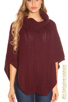 Poncho Athena Bordeaux - Magazin online haine de dama Fashion