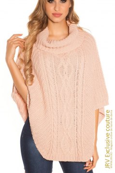 Poncho Athena Pink - Magazin online haine de dama Fashion