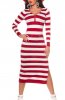 ROCHII TRICOT - Rochie tricot Noemi White-Red