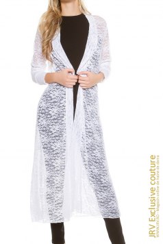 Cardigan dantela Amalia White - Magazin online haine de dama Fashion