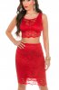 SCOASE DIN STOC - Fusta din dantela Selena Red