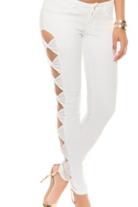 Pantaloni Amely White din Colectia de PANTALONI / BLUGI