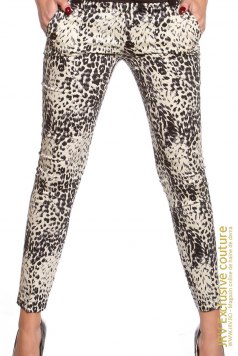 Pantaloni Ayda Leo Grey - Magazin online haine de dama Fashion
