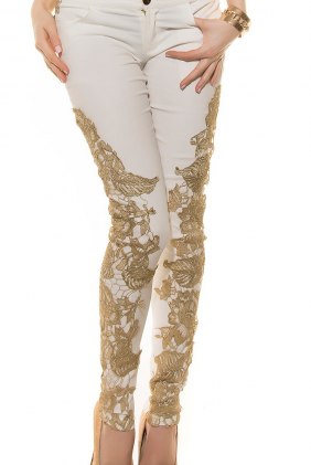 Pantaloni Asya White din Colectia de PANTALONI / BLUGI