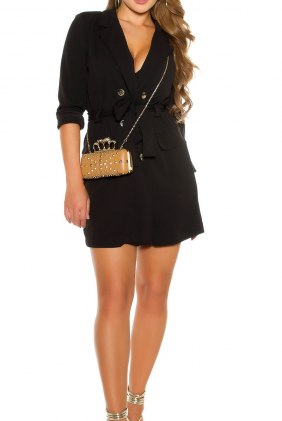Rochie stil sacou Analys Black din Colectia de ROCHII OFFICE / DE ZI
