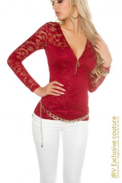 Bluza Yazmin Bordeaux - Magazin online haine de dama Fashion