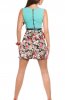 SCOASE DIN STOC - Rochie de zi Floral Tourquoise