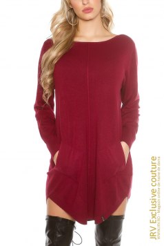 Pulover Talyah Bordeaux - Magazin online haine de dama Fashion