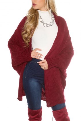 Cardigan Alyssa Bordeaux din Colectia de CARDIGANE / PONCHO